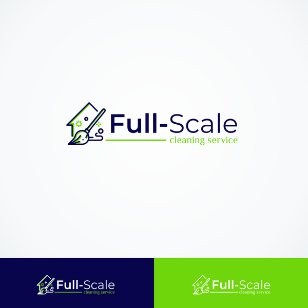 Design by Callodia titled "outline logo for Full-Scale Cleaning Services"