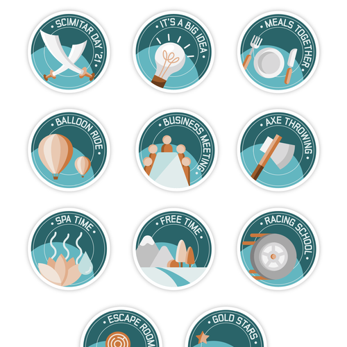 Cool Badges for Team building Design by Sona Geciova