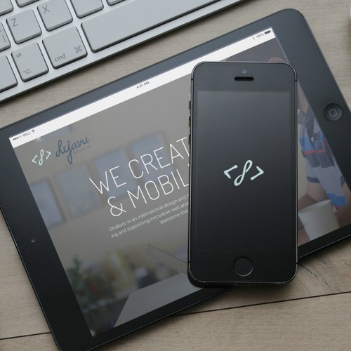 Elegant logo for web development studio. Design by aleT