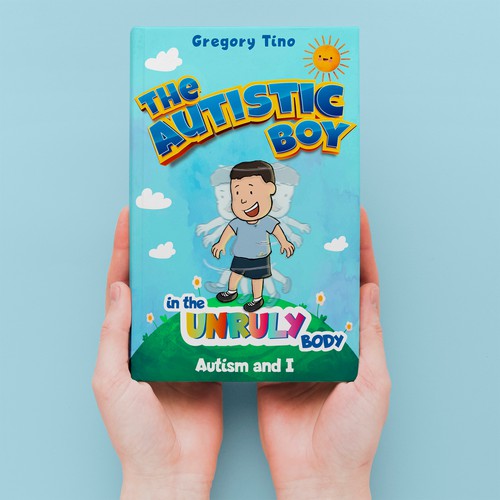 Design a playful children's book cover to teach people about autism Design by Daniel Petrof