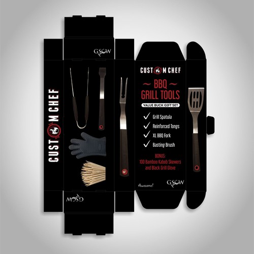 Custom BBQ Grill Tools Package - New Brand. Your help needed! Design réalisé par MagicDesign1979