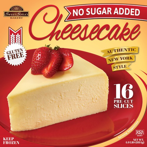 Diseño de Gourmet Cheesecake Package Design (No Sugar Added)
 de twister