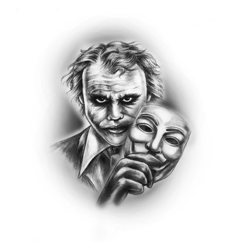 Tattoo Designs - Joker Anonymous-ontwerp door MissDDesigns