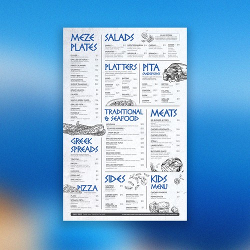 Redesign Menu for Greek Restaurant Design by Avem Noctis