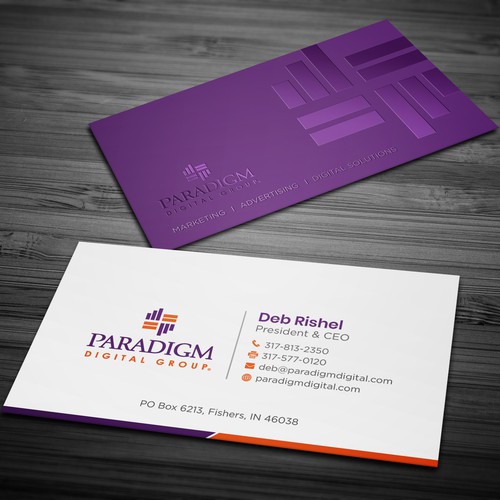 Designs Business Cards for a Digital Marketing Agency **NO NEW