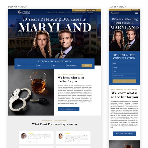 DUI Lawyer Landing Page Design by LarnDesigns