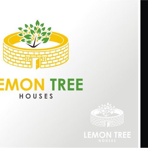 Lemon Tree Houses Logo Folegandros Island Resort in Greece! Design by efraim lee
