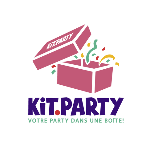 Design a fun logo for a businees offering a party in a box! Design by JairOs