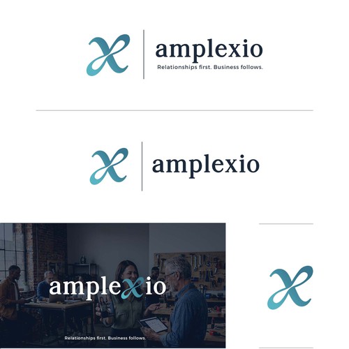 "Warm, organic, crafted logo with a distinctive X mark for a relationship platform" winning Stationery