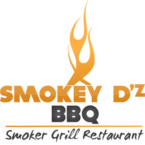 Logo For On-the-go Bbq Smoker Grill Restaurant 