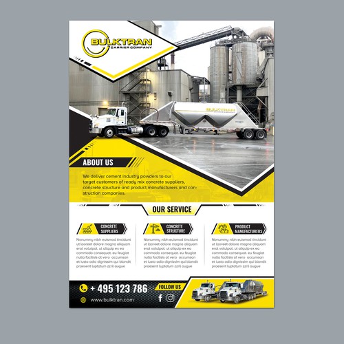 Trucking company marketing flyer Design by idea@Dotcom