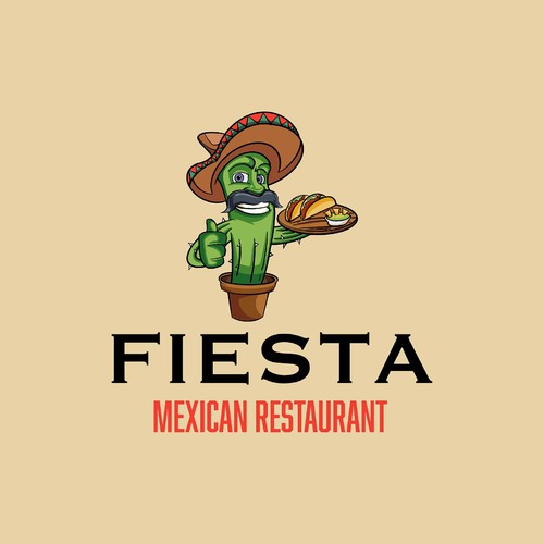 An authentic Mexican logo. Fiesta meaning festive style Design von gntkart