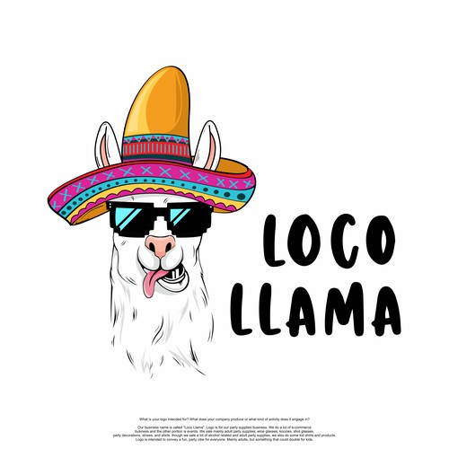 Design di "Loco Llama" Party Supplies Needs a Fun Logo di Reefkennedy