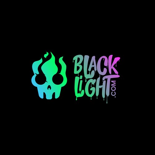 Logo for Blacklight online store to convey 'smoke shop' culture Design by Katya Murasheva