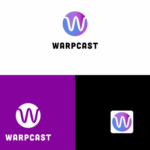 Design Warpcast logo di Yaqoot