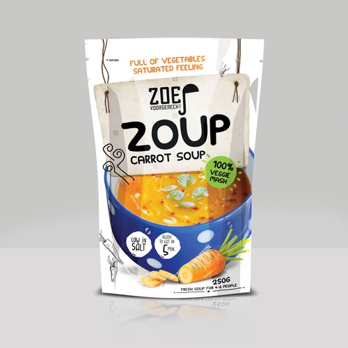 Modern / trendy soup packaging! Design by Teee-nuh