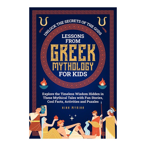 An eye-catching book cover design on Greek mythology for kids Design by Distinguish♐︎