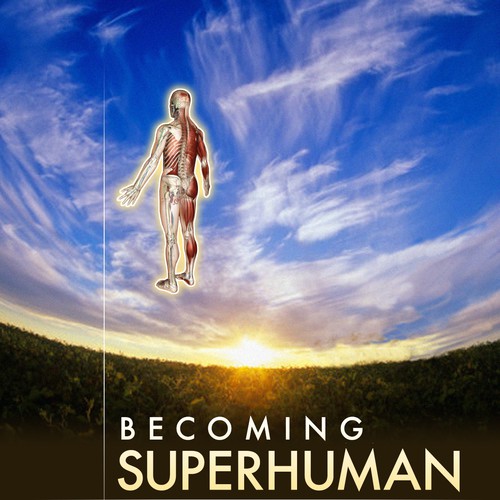 "Becoming Superhuman" Book Cover Diseño de Thirsty Fly