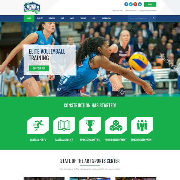 Sports Center Website Redesign