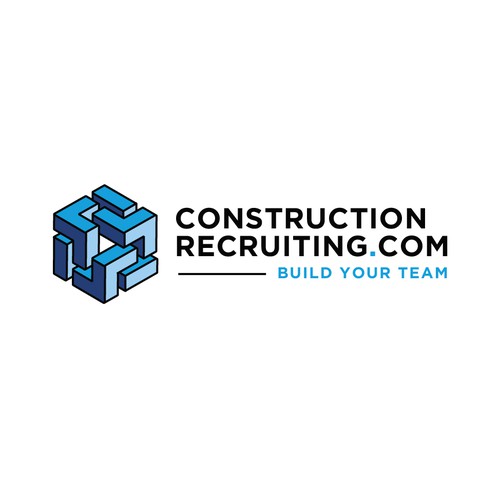 constructionrecruiting.com logo to appeal to construction companies who need to find great talent Design by Light and shapes