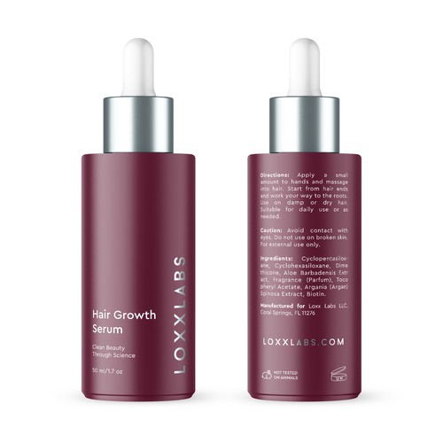 Serum Bottle Packaging For a New Haircare Line Design by bcra