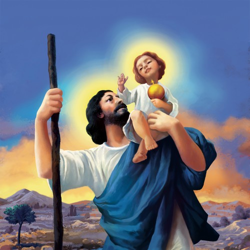 Create An Inspirational Image of St. Christopher Design by lofosparalogos