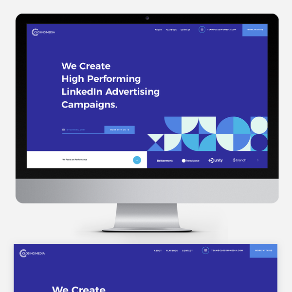 Closing Media Homepage design