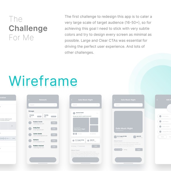 Design by abldzynr titled "Eventshare UI-UX Design"