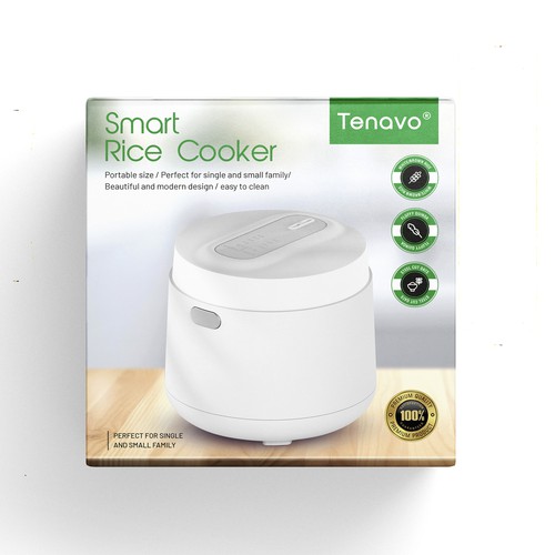 Design a modern package for a smart rice cooker デザイン by Shreya007⭐️