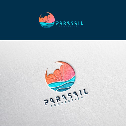 Looking for a warm, friendly logo that is bright and reminiscent of parasailing in Florida. Design by klompica