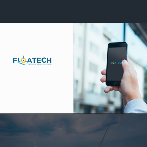 Creation of a logo for a wind turbine research project: FLOATECH Design by warnaliar.