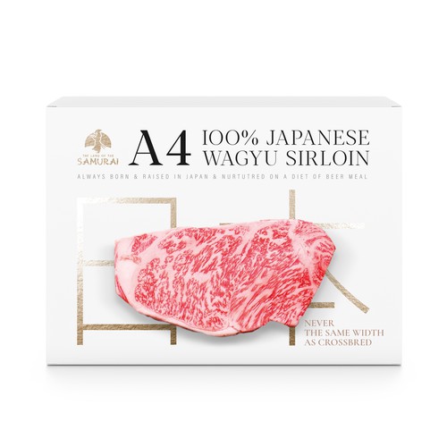 100% JAPANESE WAGYU STEAK Design by MarsiDesign