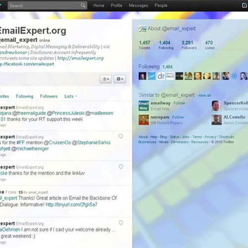 EmailExpert.org Twitter Background Design von cana