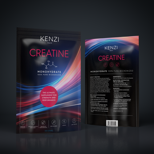 Designs | New Packaging Design for Kenzi Health's Creatine Monohydrate ...