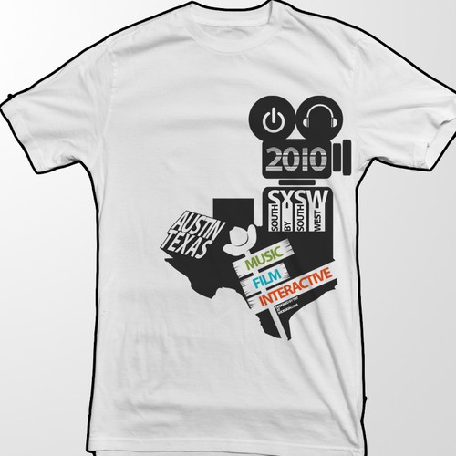 Design Official T-shirt for SXSW 2010  Diseño de Atank