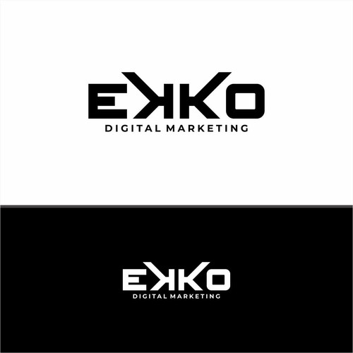 SIMPLE LOGO - ekko Letters then dm after Design by senyum™