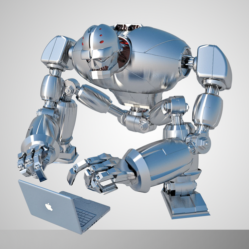 Computer modeled (CG) evil robot illustration Design von Pine Studio
