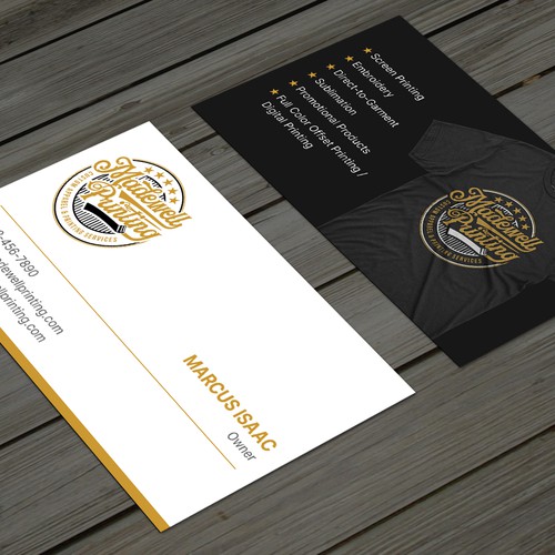 Business Card for a Custom Clothing/Product Business Design by Taaiebah