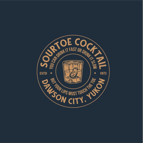 Sourtoe Cocktail Vintage Logo Design