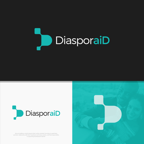 Design a powerful logo for diasporaid, an impact-oriented network/platform for expats Design by JLShuaG