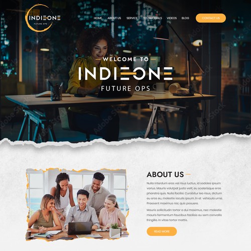 IndieOne Homepage Design by Irshad 786