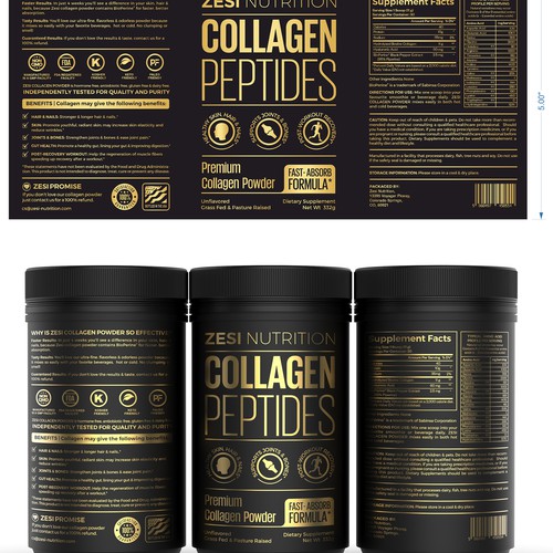 Design an attention grabbing, modern label for our collagen supplement Diseño de Imee008