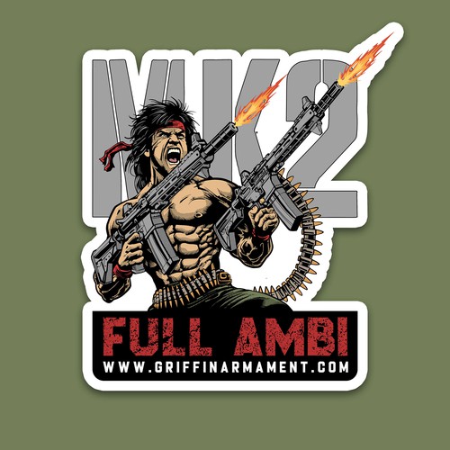 Rambo-Style Sticker Design by Postmod