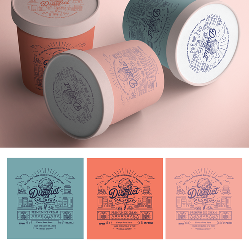 コンペ「'Cool' NEW Ice Cream Pint design」のデザイン by J U L I Aさん 