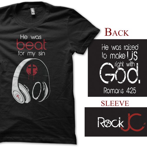 We need help creating a fresh t shirt design for our new company Rock JC Design by jcjon