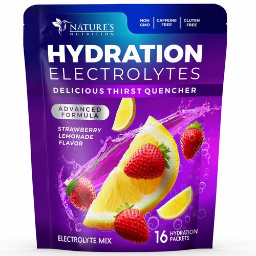 Refreshing Hydration Electrolytes Design Needed for Nature's Nutrition Design by GenScythe