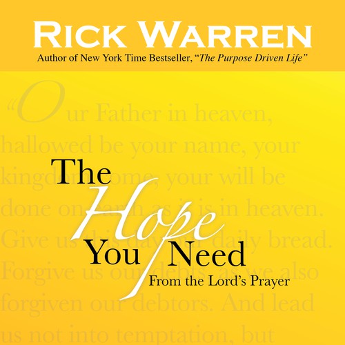 Design Rick Warren's New Book Cover Design by bsnedeker