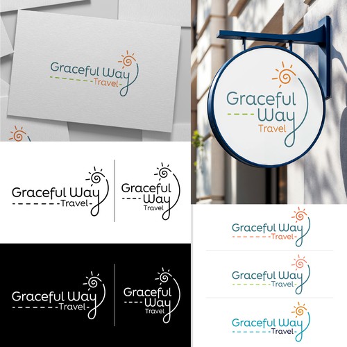 "Modern, playful, minimal and ageless travel agency looking for an original logo" winning Logo & social media pack