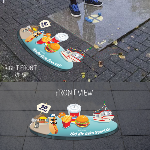 Can you design a floor sticker, with stunning 3D effect? Design by You ®