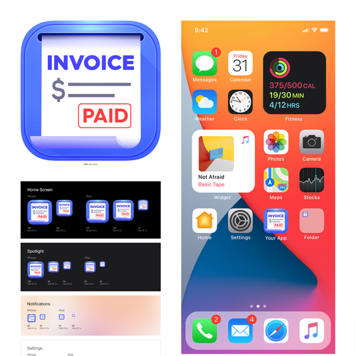 relógio  App icon design, Ios icon, App icon